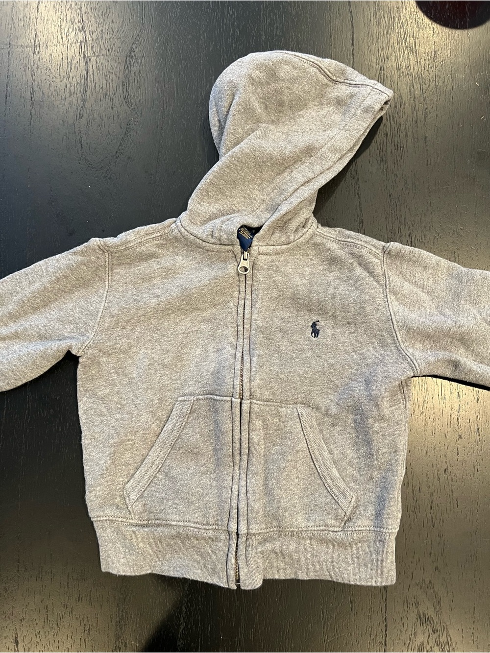 Polo by Ralph Lauren Toddler Heather Gray Zip Hoodie with Pony Logo